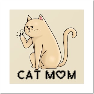 Cat mom Posters and Art